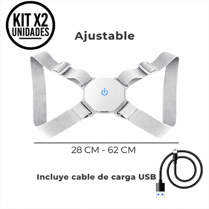 2x1 Corrector de Postura con Sensor + Mini Masajeador Gratis 🎁