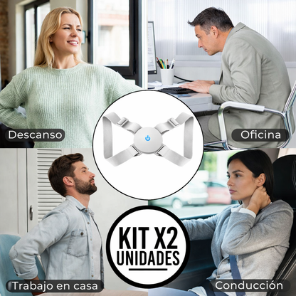 2x1 Corrector de Postura con Sensor + Mini Masajeador Gratis 🎁