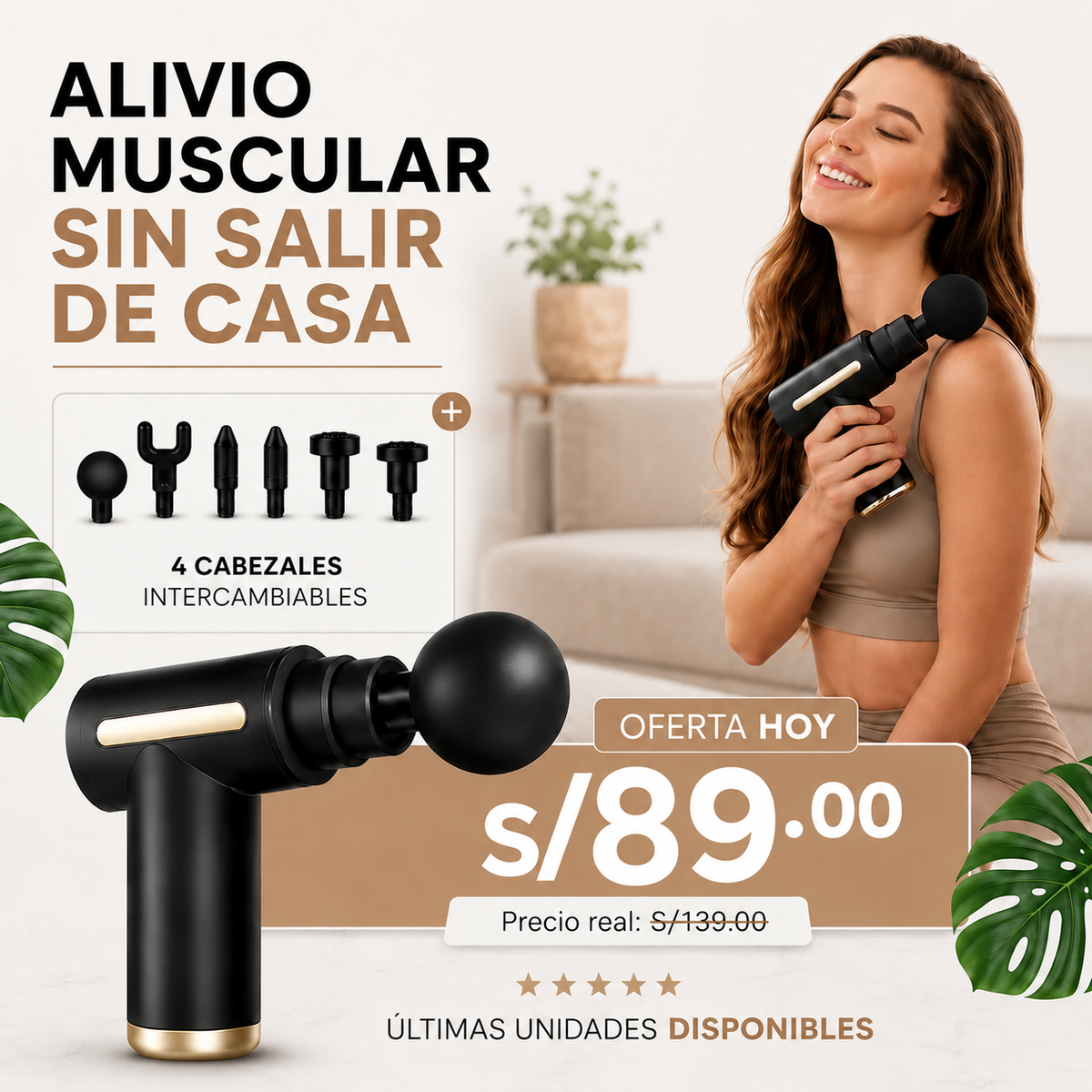 Pistola de Masaje Profesional + Mini Masajeador Gratis 🎁