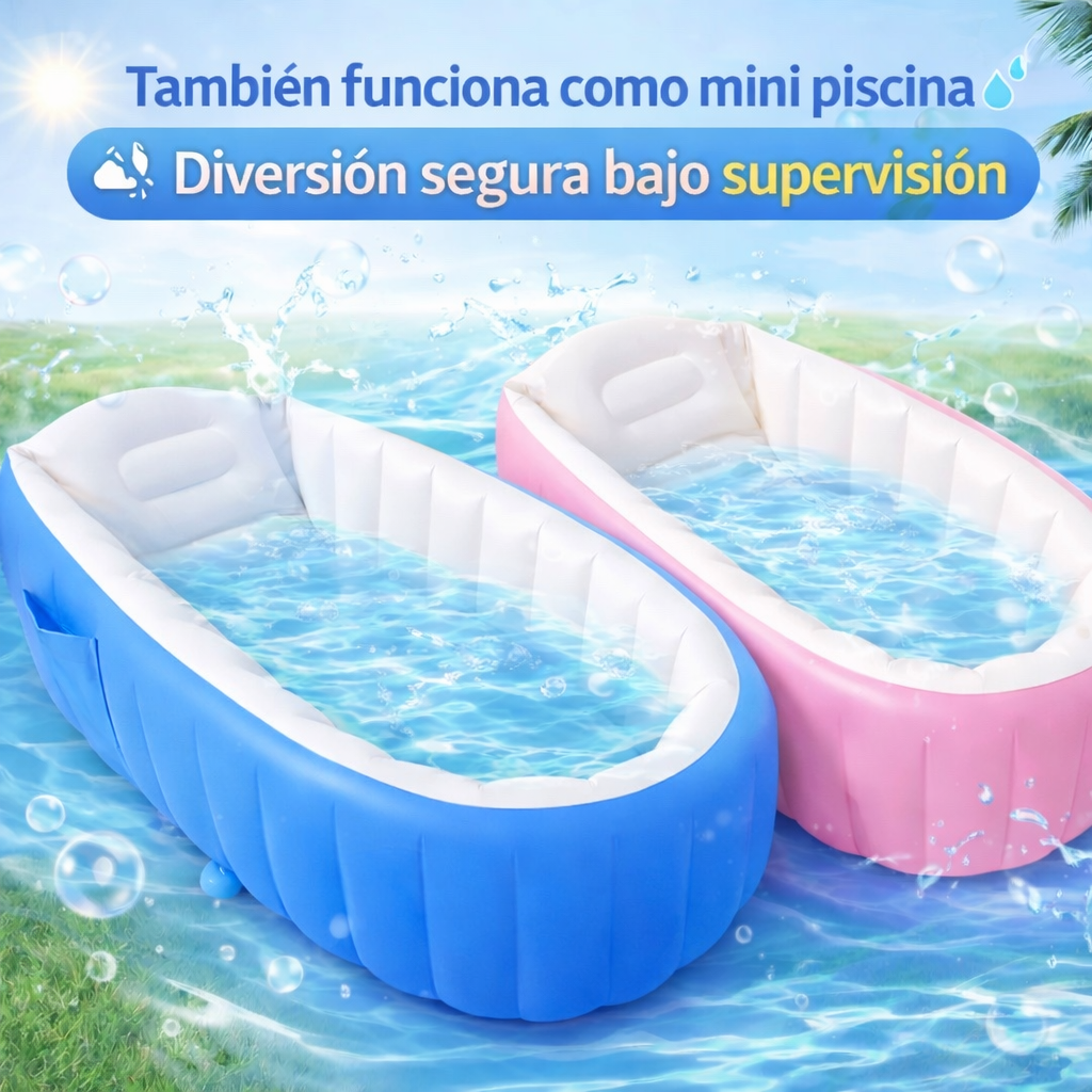 IzyBabyWash | Bañera segura portátil para tu bebé + Inflador Gratis 🎁